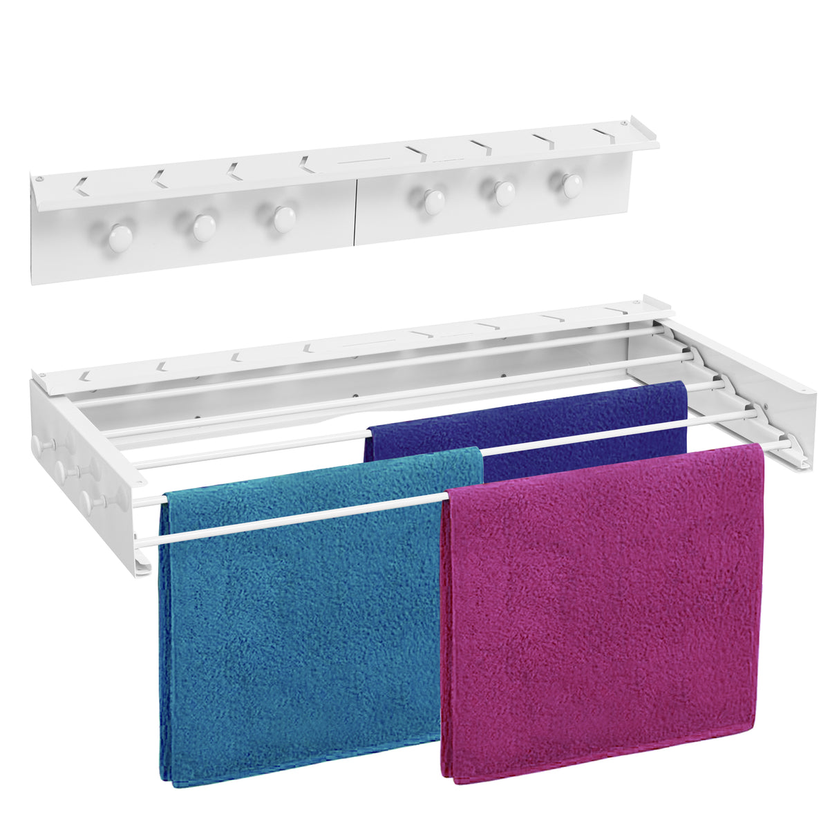 Retourdeal - My Green Deal - Wanddroogrek Inklapbaar - Wit