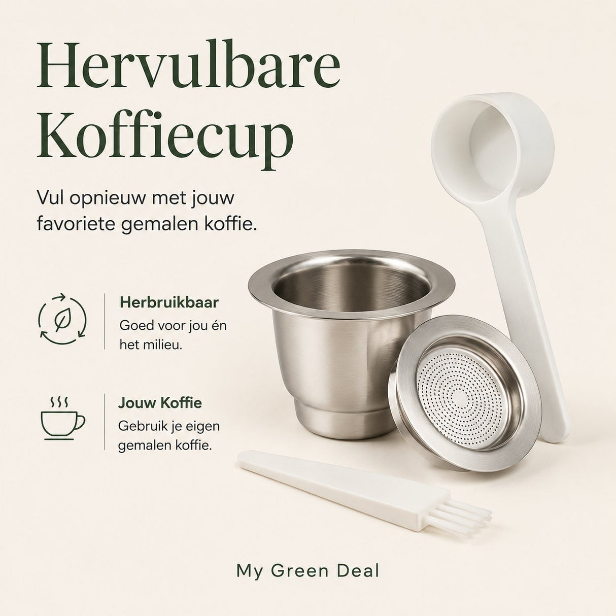 RVS Espresso Capsule – Herbruikbaar - My Green Deal