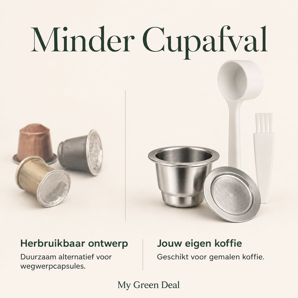 RVS Espresso Capsule – Herbruikbaar - My Green Deal