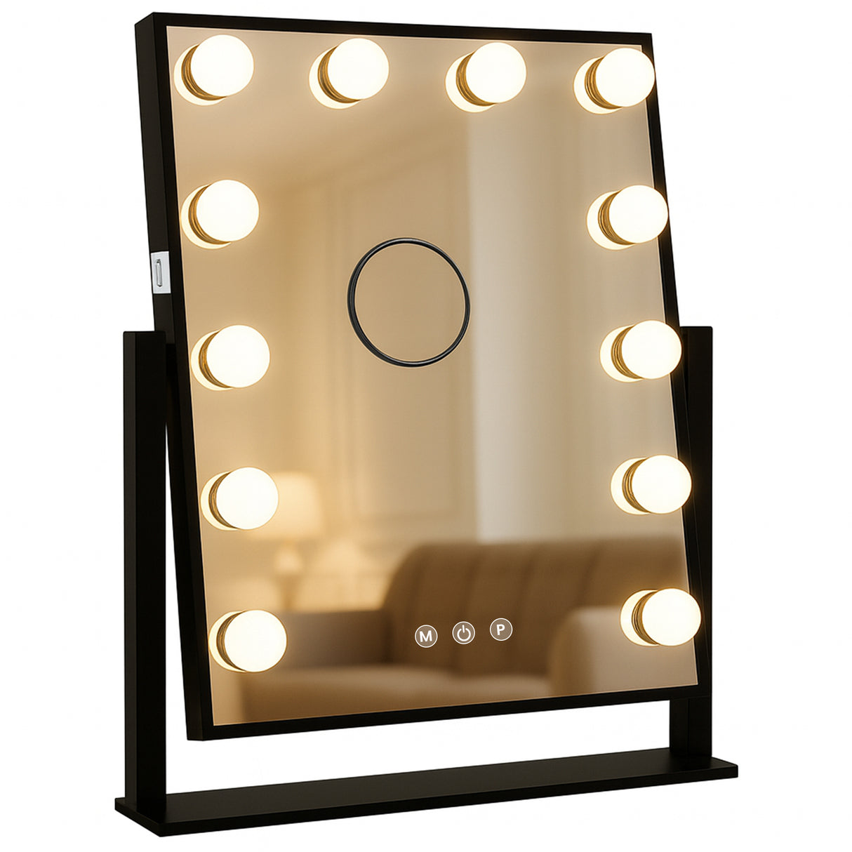 Retourdeal - My Green Deal - Hollywood Make Up Spiegel met Verlichting Zwart