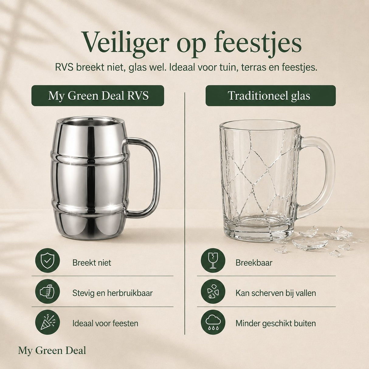 RVS Bierpul 500 ml - My Green Deal