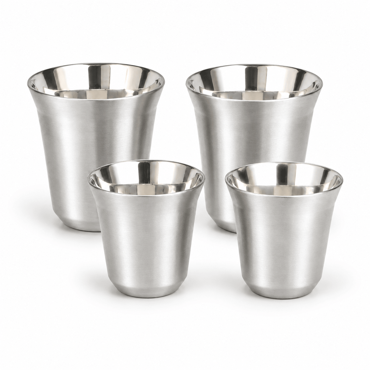 RVS koffiekopjes set - zilver - My Green Deal