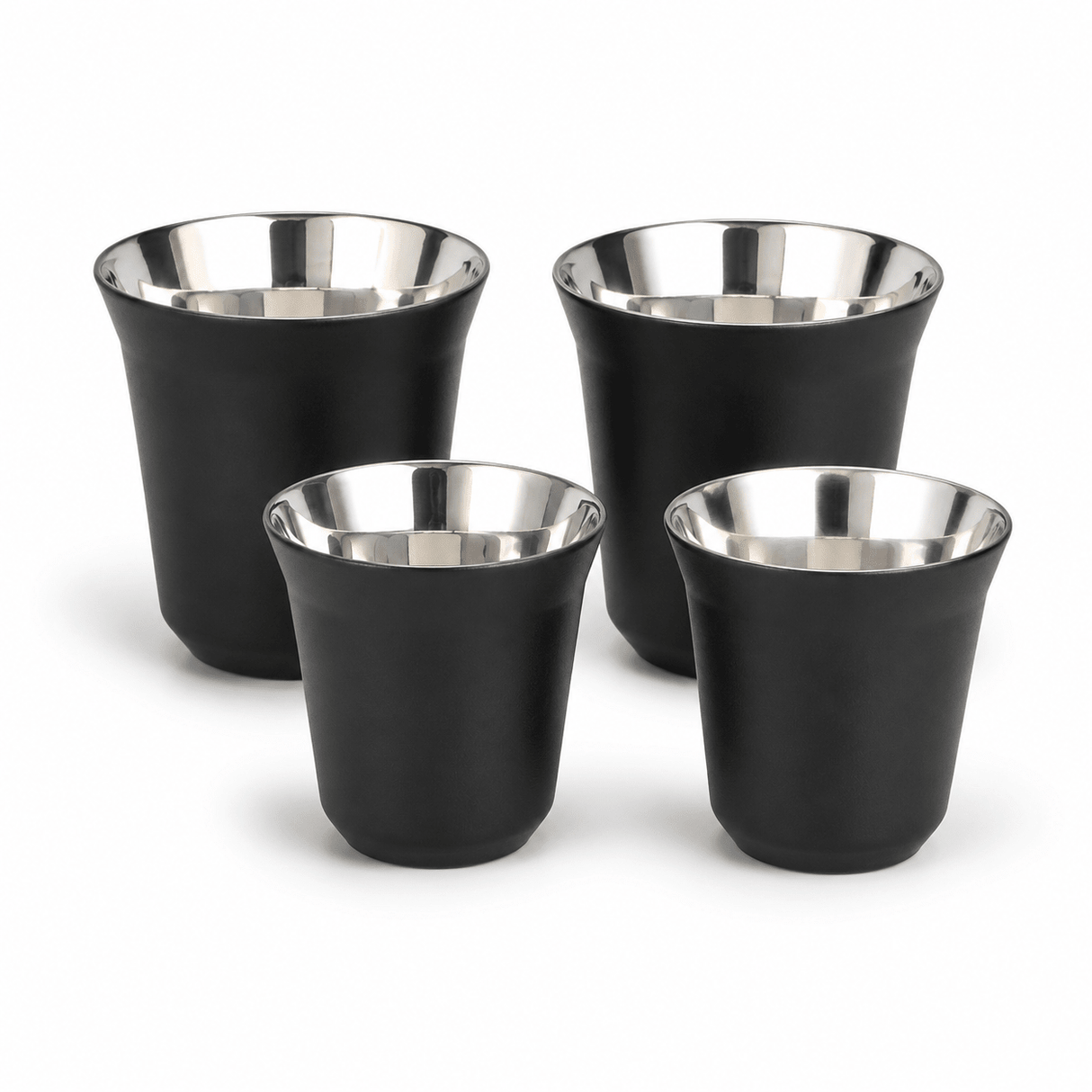 RVS koffiekopjes set - zwart - My Green Deal