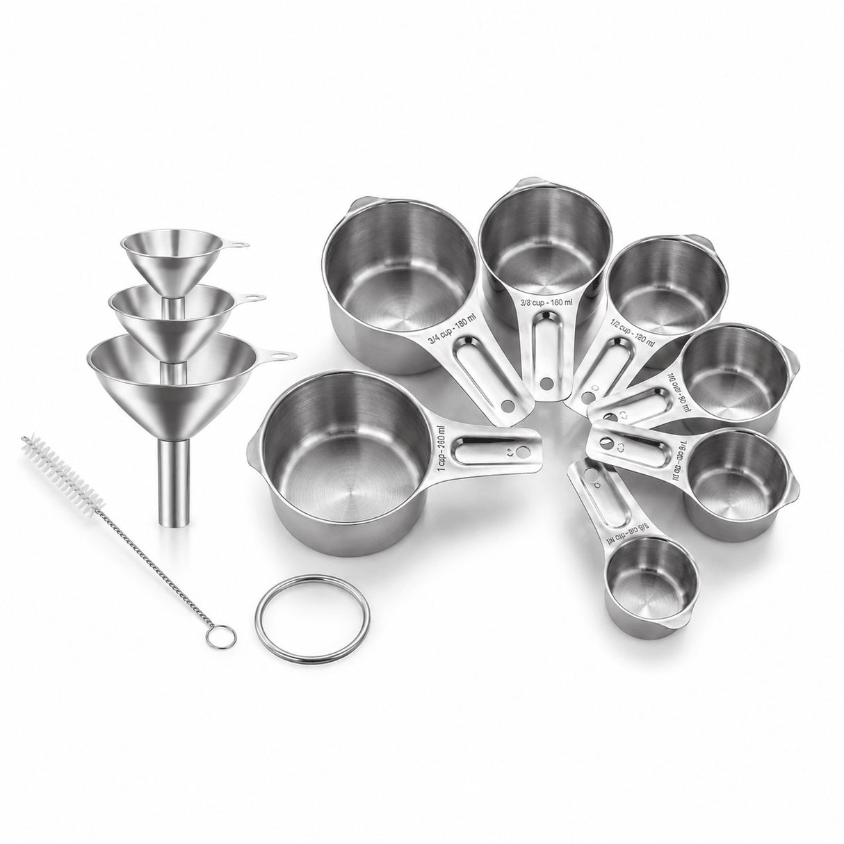 RVS Maatbeker & Trechter Set – 11-delig - My Green Deal