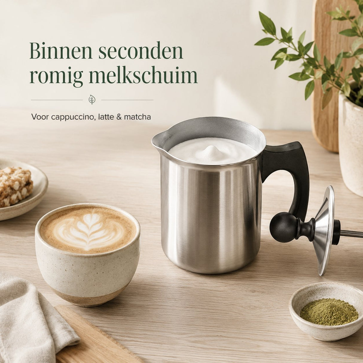 RVS Melkopschuimer 400 ml - My Green Deal