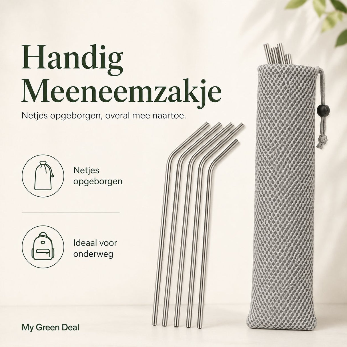 RVS Rietjes Set (8 - delig) - My Green Deal