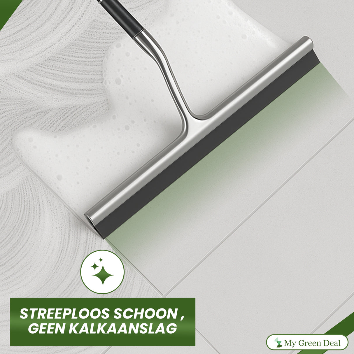 Retourdeal - My Green Deal - Aftrekker Douche - Douchewisser Zwart Uitschuifbaar