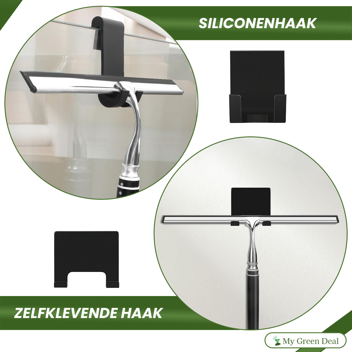 Retourdeal - My Green Deal - Aftrekker Douche - Douchewisser Zwart Uitschuifbaar