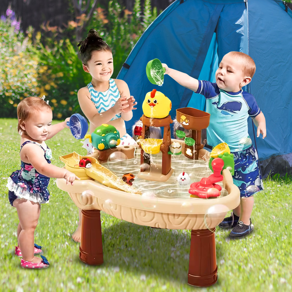 Retourdeal - My Green Deal - Watertafel Speelgoed - Inclusief meer dan 20 accessoires en een parasol