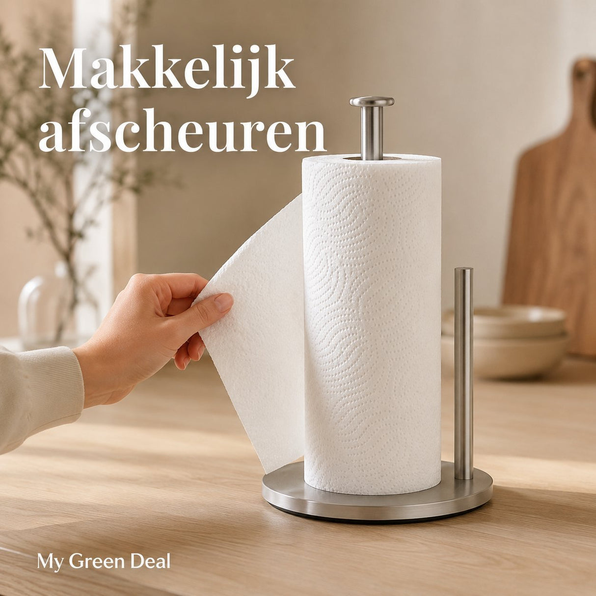 RVS Keukenrolhouder 30 cm - My Green Deal