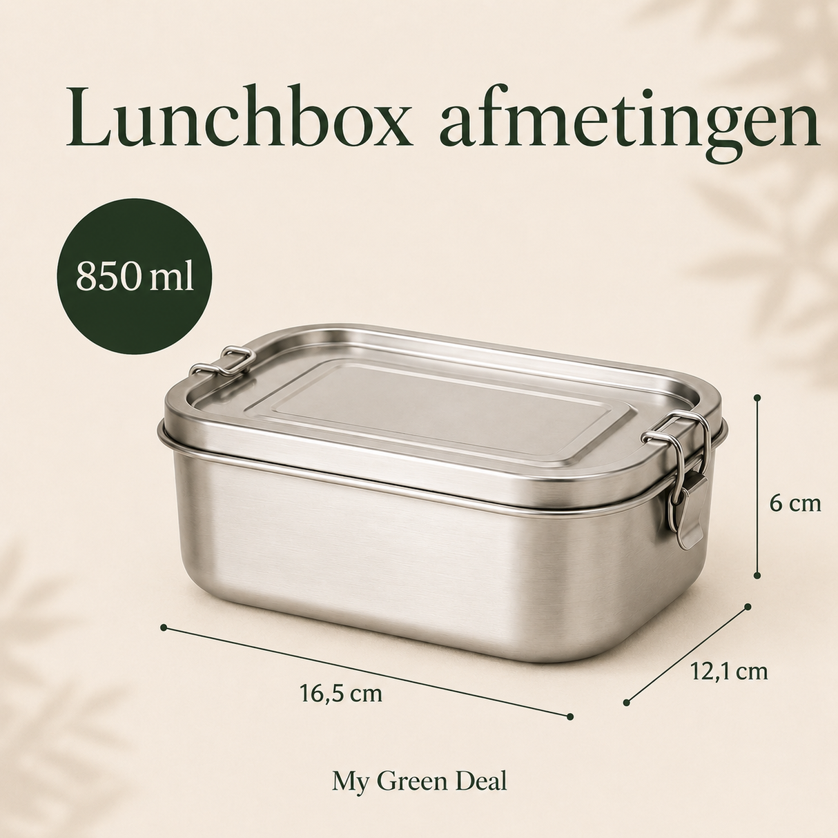 RVS Lunchbox & Koffiebeker To Go Set - Zilver