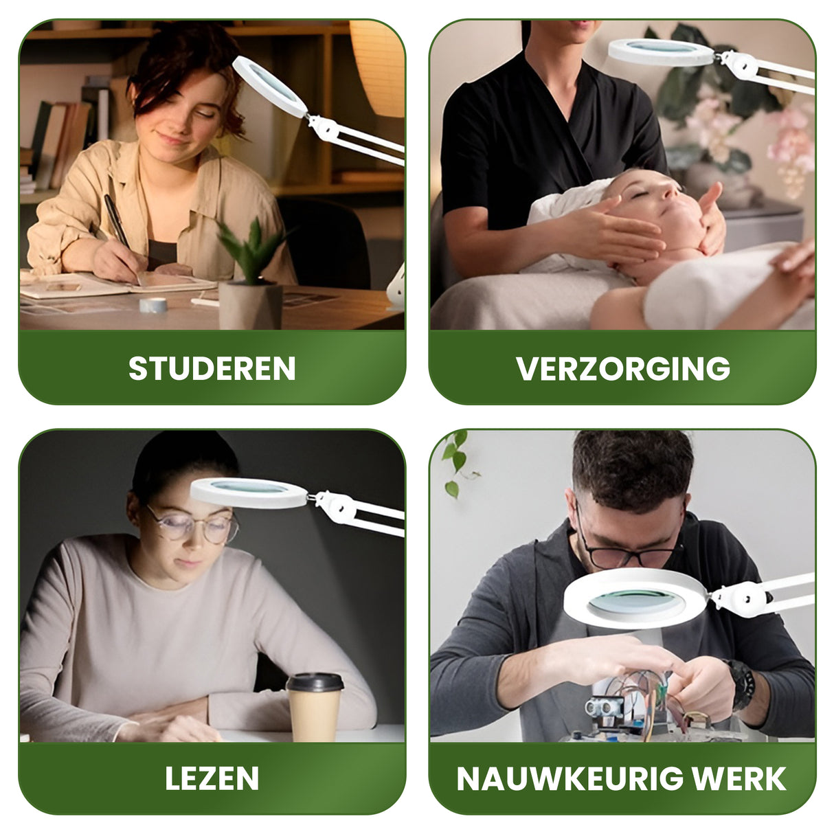 My Green Deal – Lupenleuchte mit LED-Beleuchtung