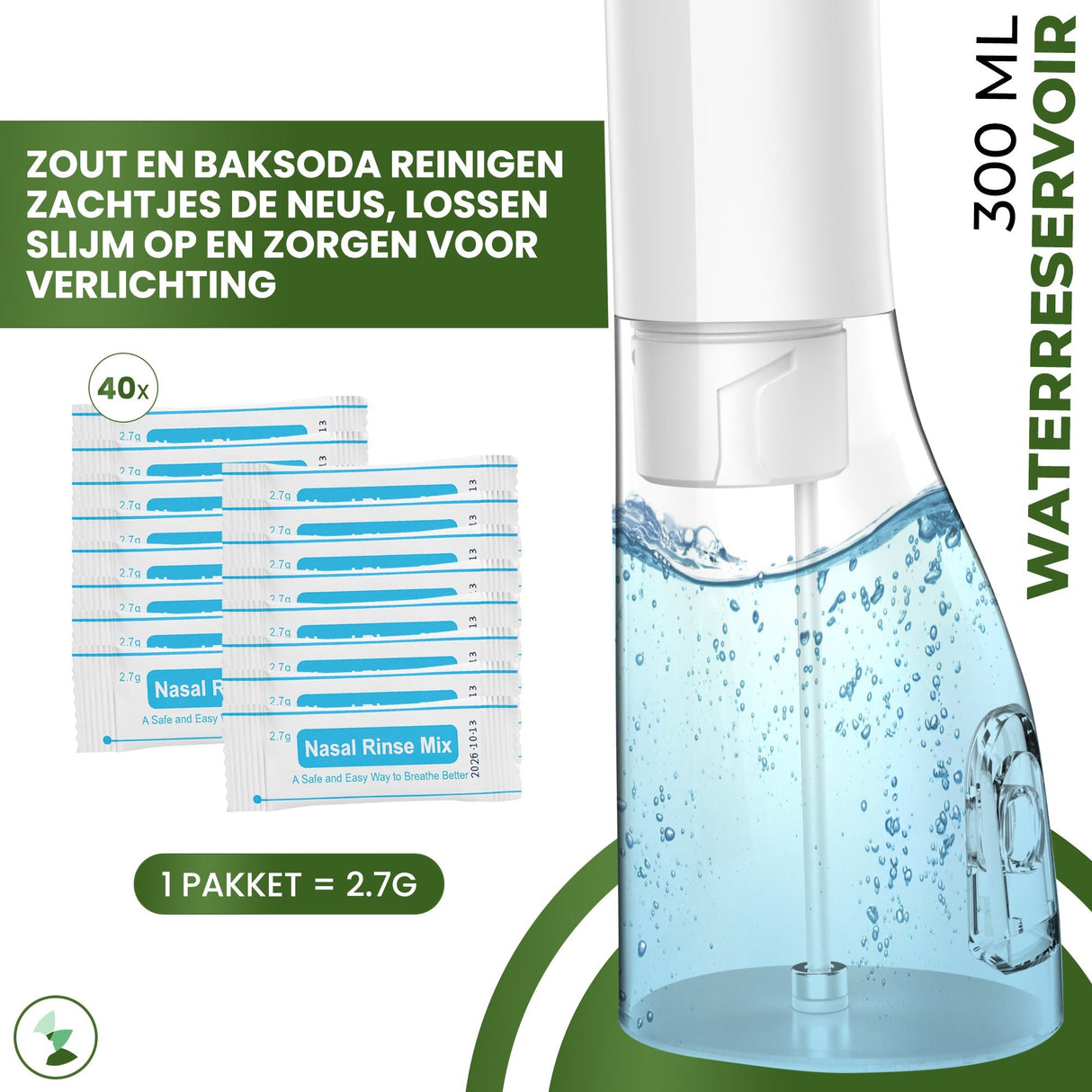 Retourdeal - My Green Deal - Neusdouche voor Volwassenen met Zeezout - My Green Deal