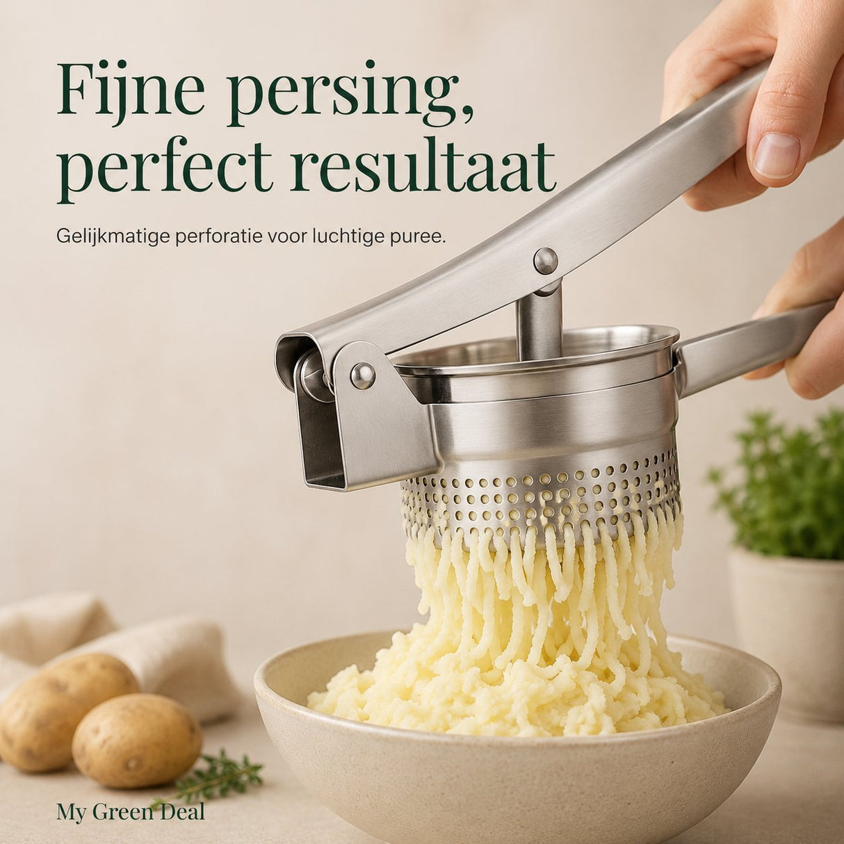 RVS Pureeknijper 27,5 cm - My Green Deal