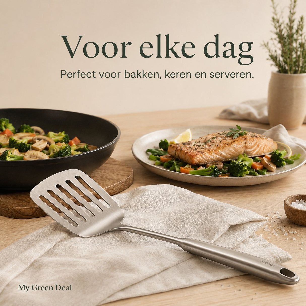RVS Bakspatel 39 cm - My Green Deal
