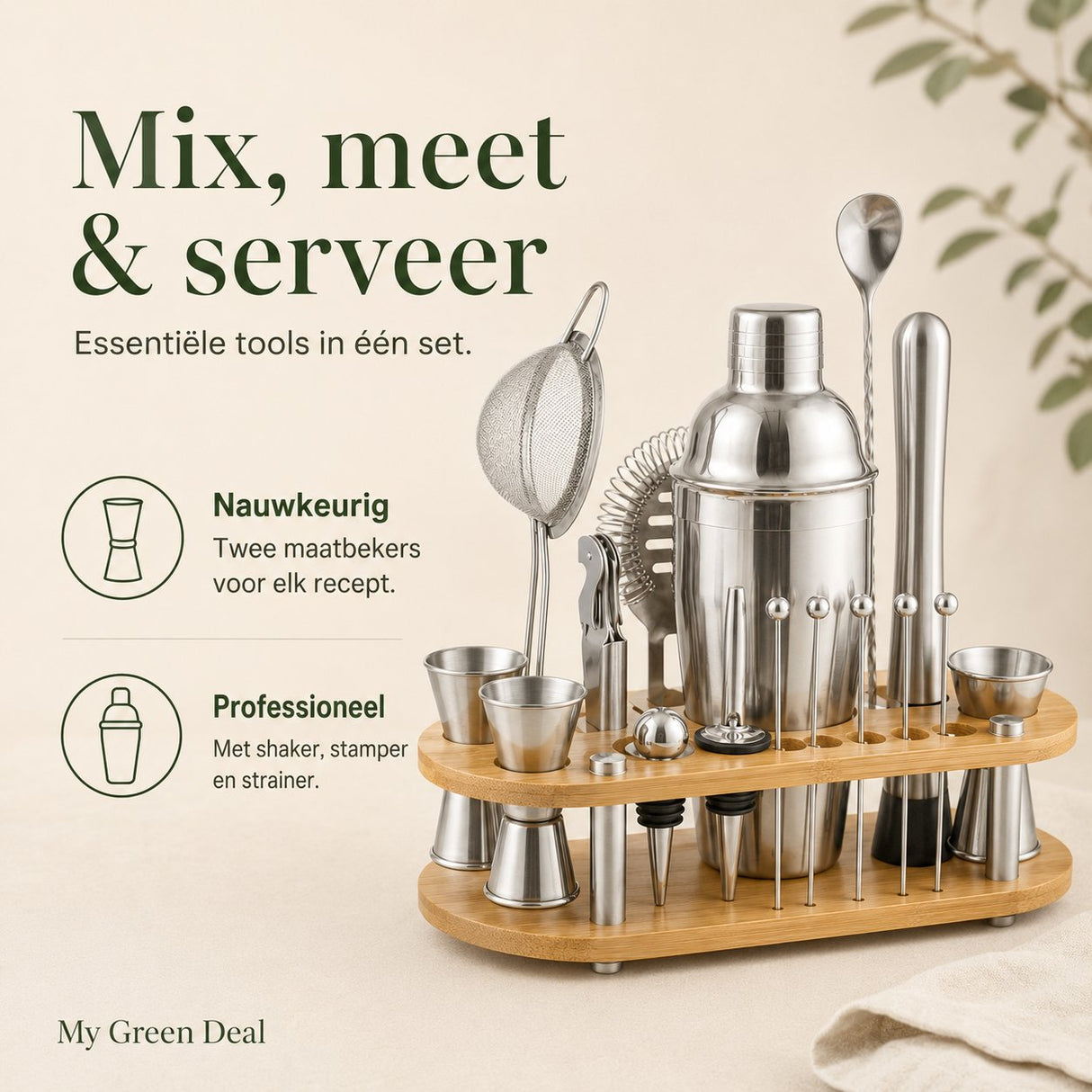 RVS Luxe cocktailset