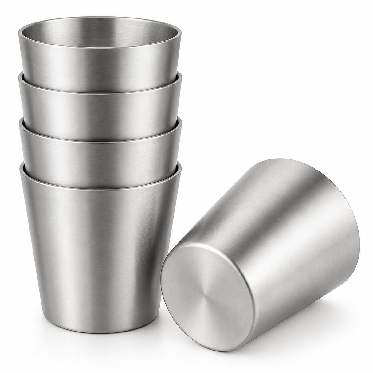 RVS Bekers Set 300ml – 5 stuks - My Green Deal