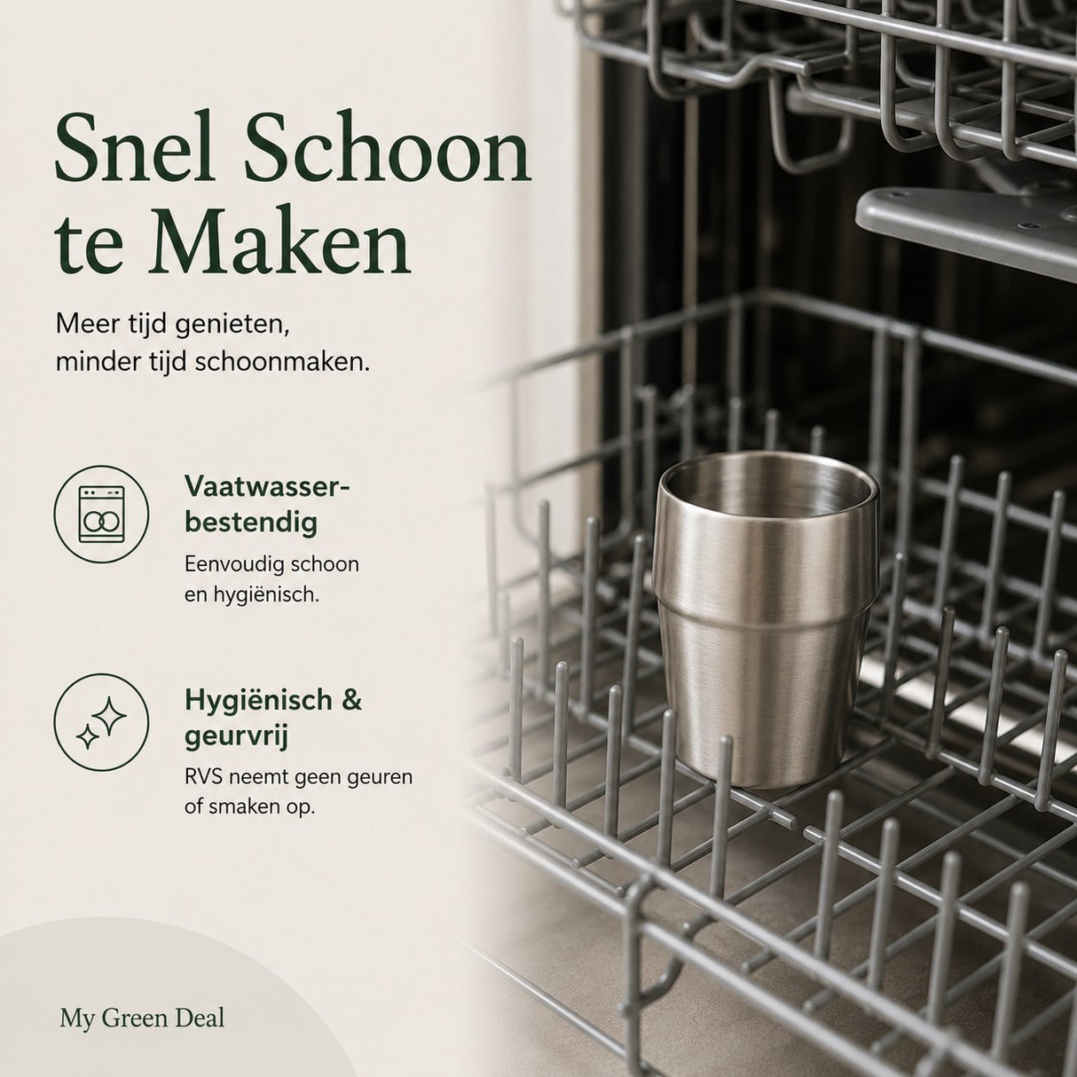 RVS Stapelbare Bekers - Set van 5 - My Green Deal