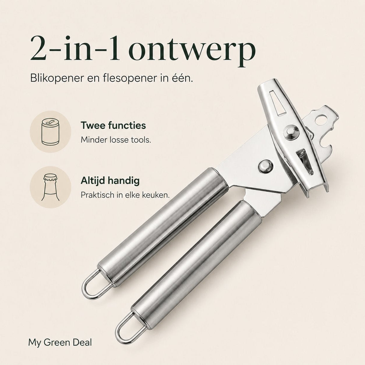 RVS Blikopener & Flesopener - My Green Deal