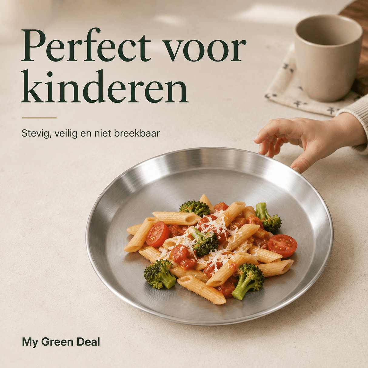 Luxe Grote RVS Borden Set (4-delig) - 26cm - My Green Deal