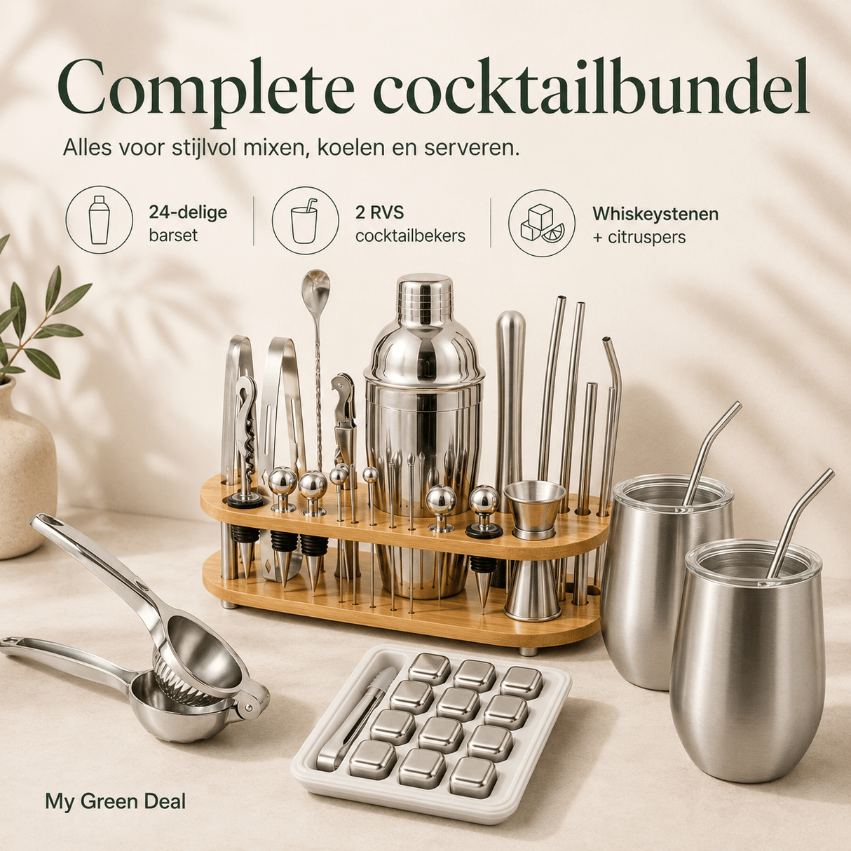 RVS Cocktailset XL - My Green Deal