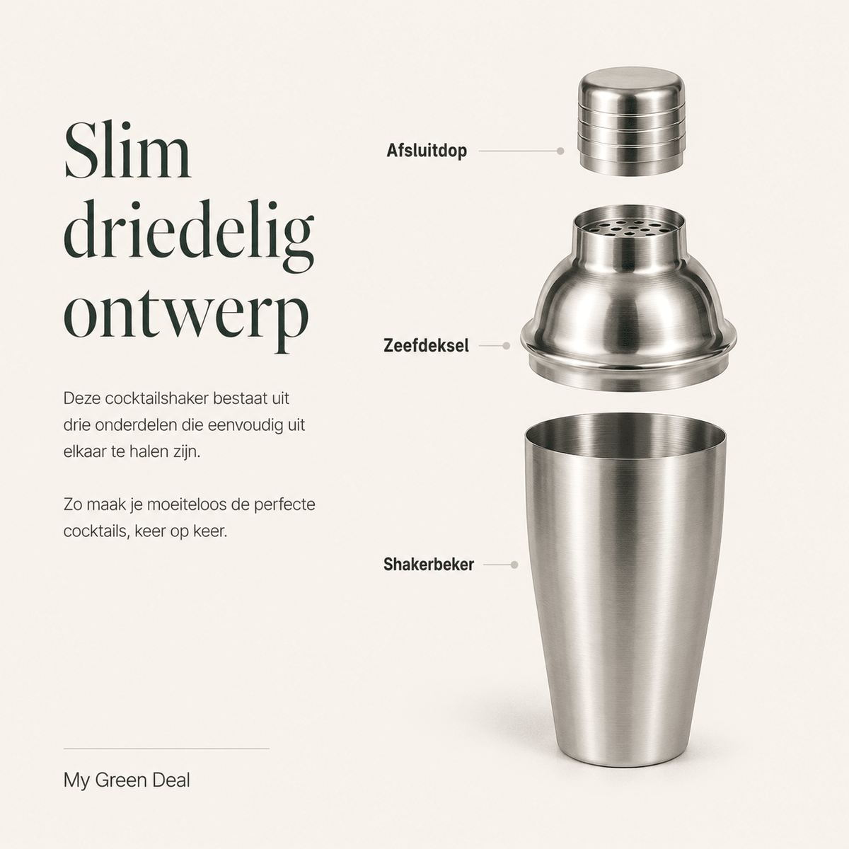 RVS Cocktailshaker - My Green Deal