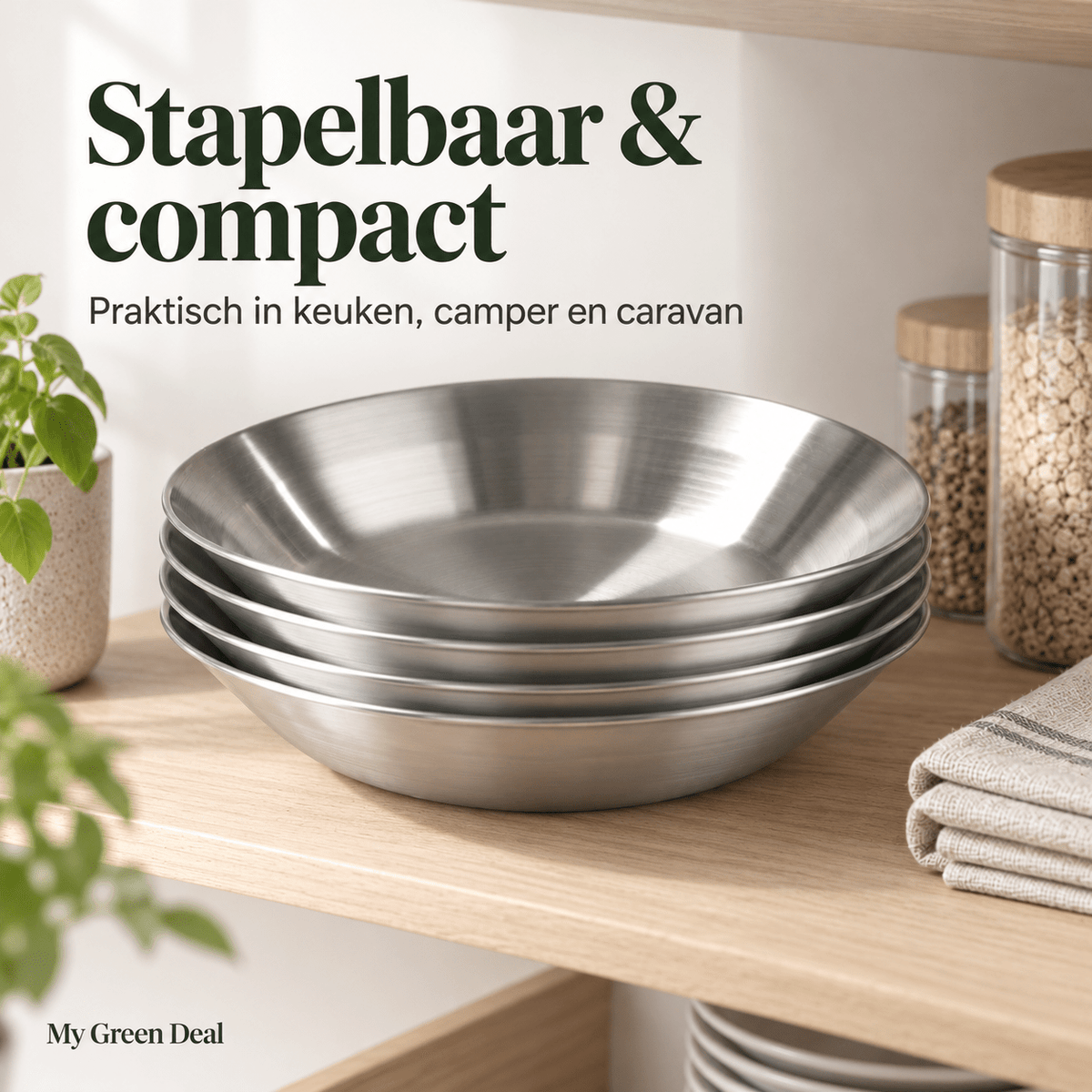 RVS diep bord enkelwandig - My Green Deal