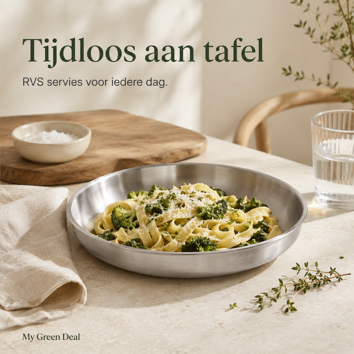 RVS diep bord dubbelwandig