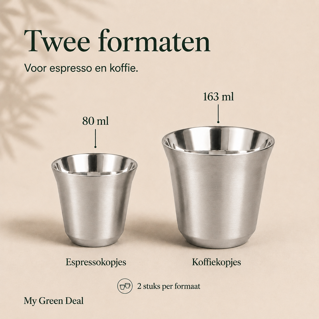 RVS koffiebundel XL - Zilver