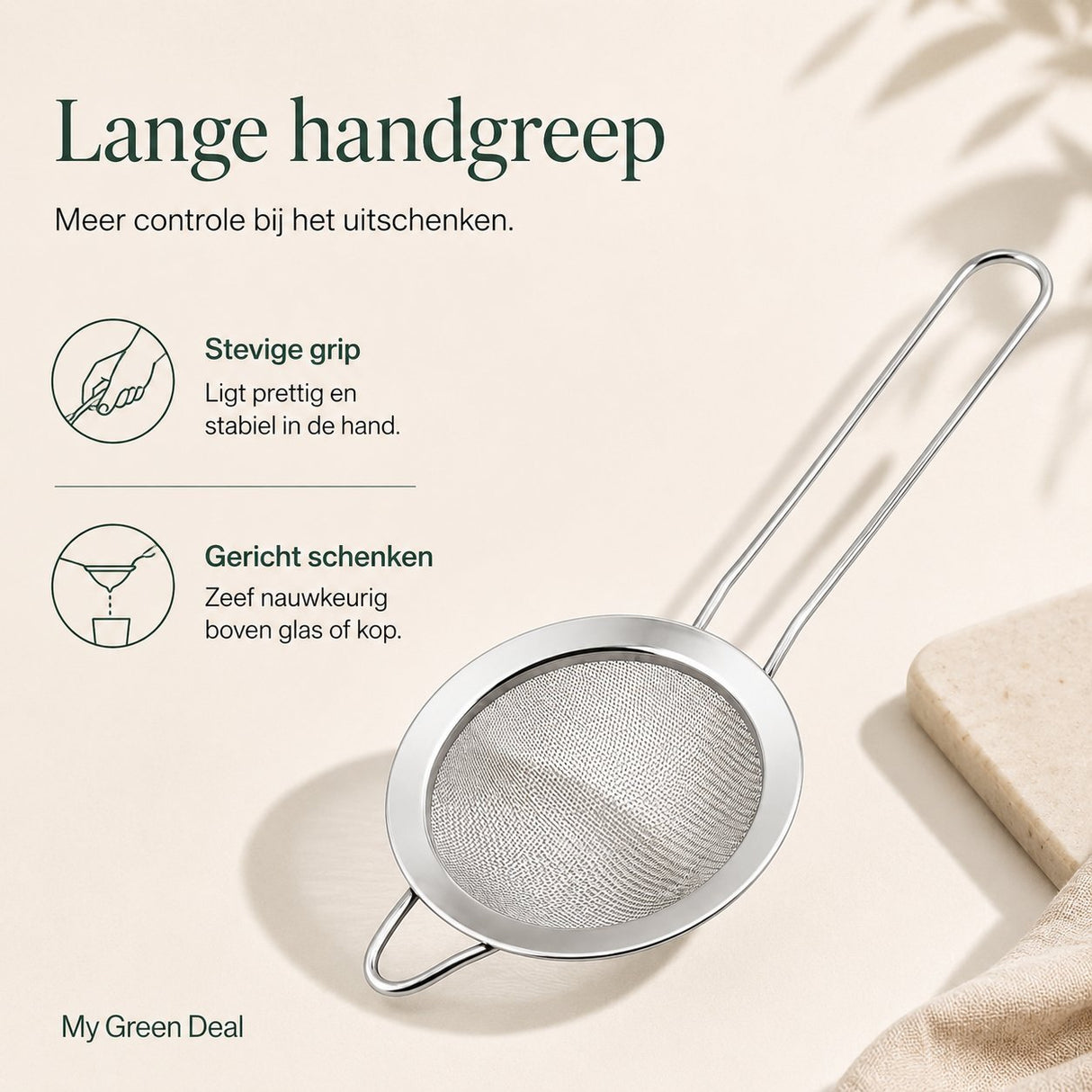 RVS Puntzeef / Cocktail Zeef - My Green Deal