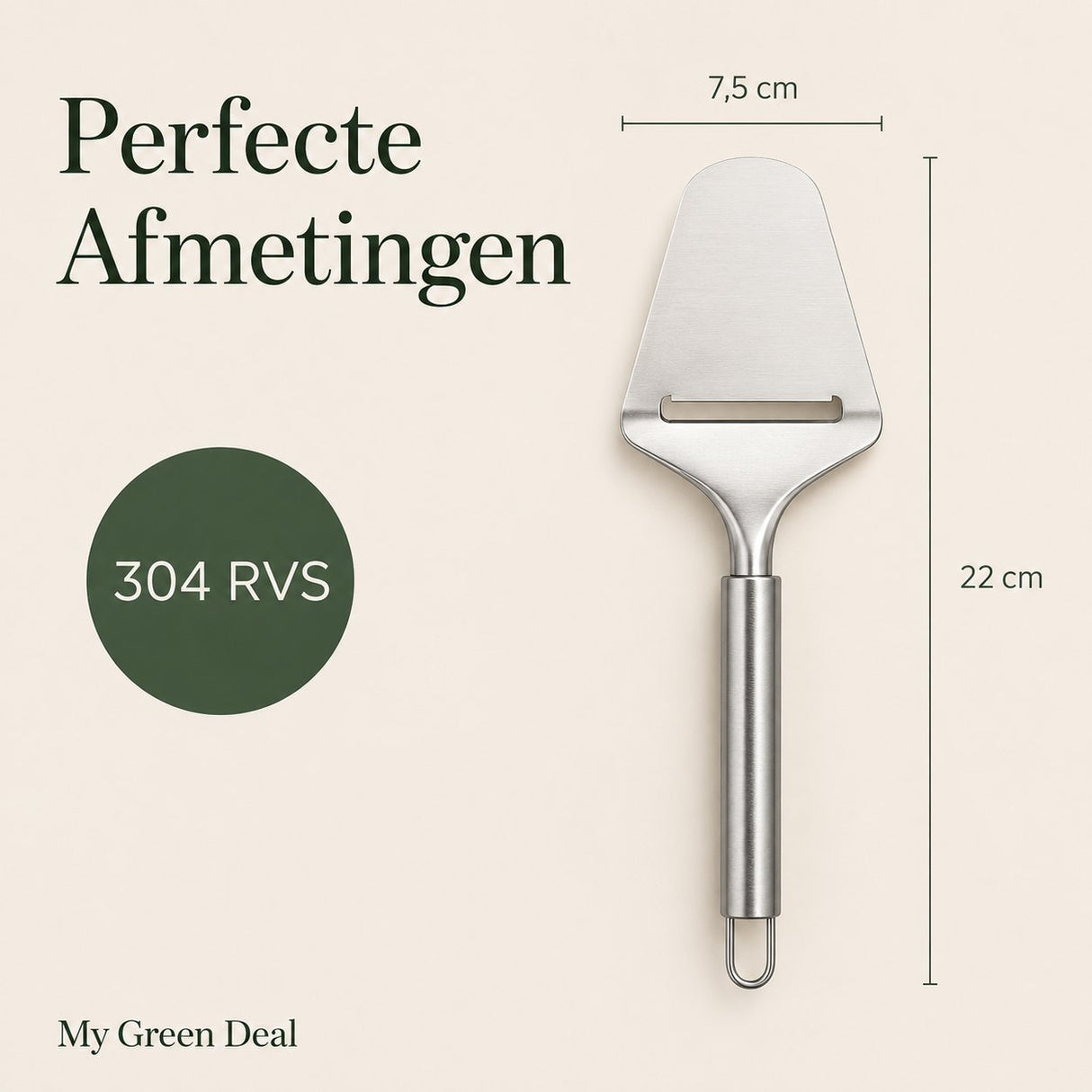 RVS Kaasschaaf 22 cm - My Green Deal