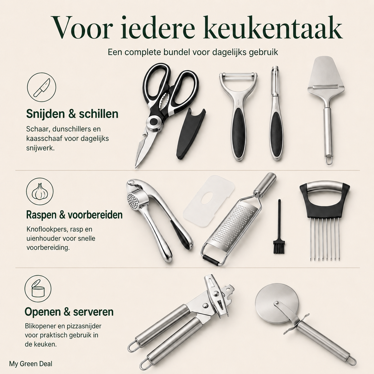 RVS Keuken Essentials Set – 8-delig
