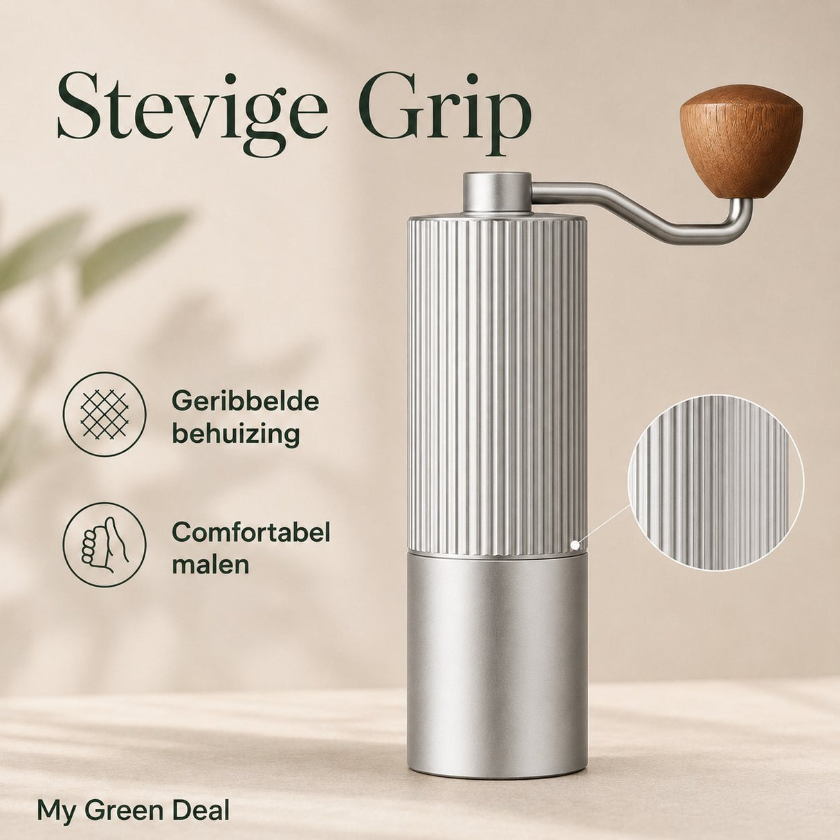 RVS Koffiemaler Zilver - My Green Deal