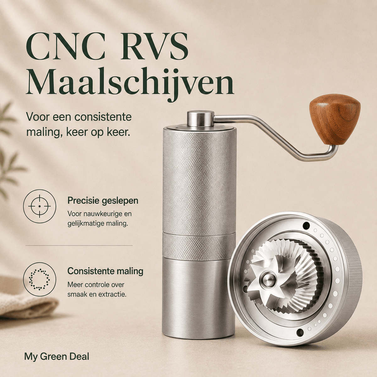 RVS koffiebundel XL - Zilver - My Green Deal
