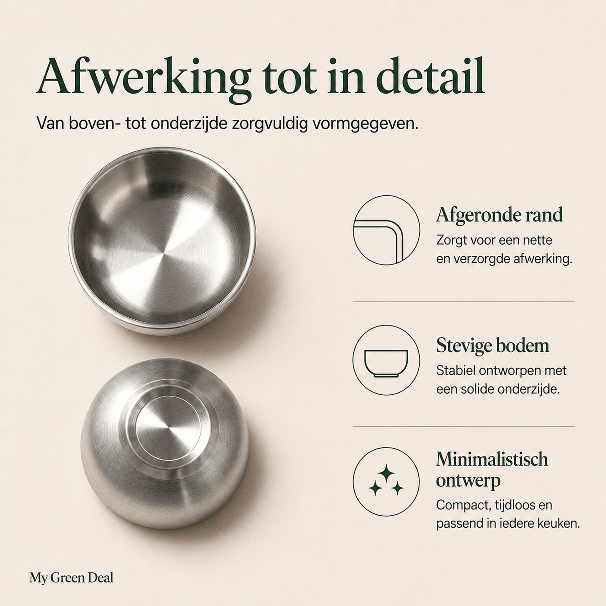 RVS kom dubbelwandig Ø15cm - My Green Deal