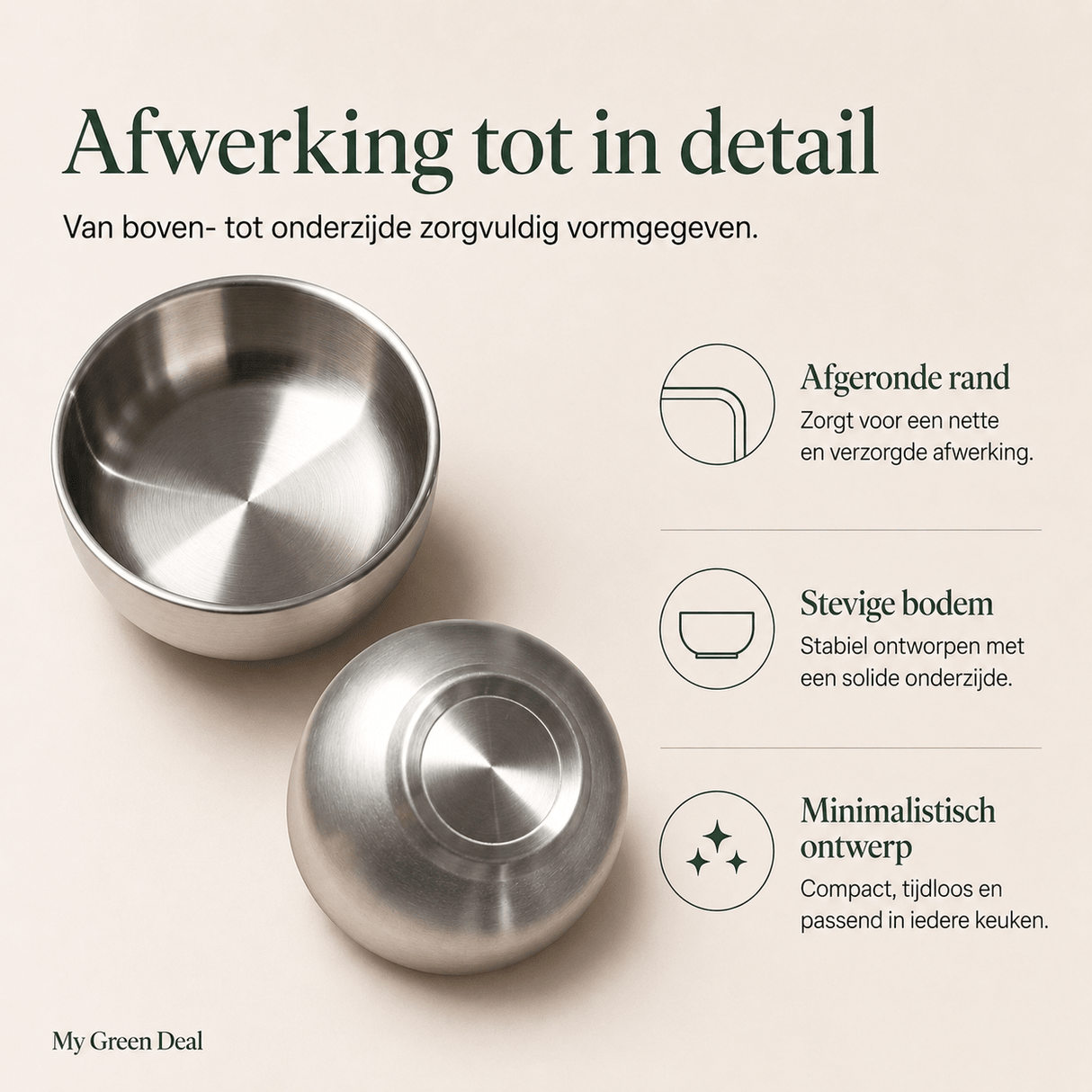 RVS kom dubbelwandig Ø10cm - My Green Deal