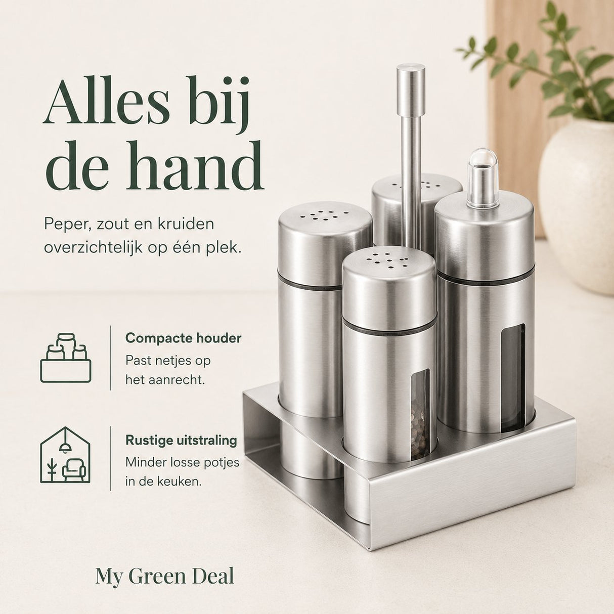 RVS Peper en zoutmolen - My Green Deal