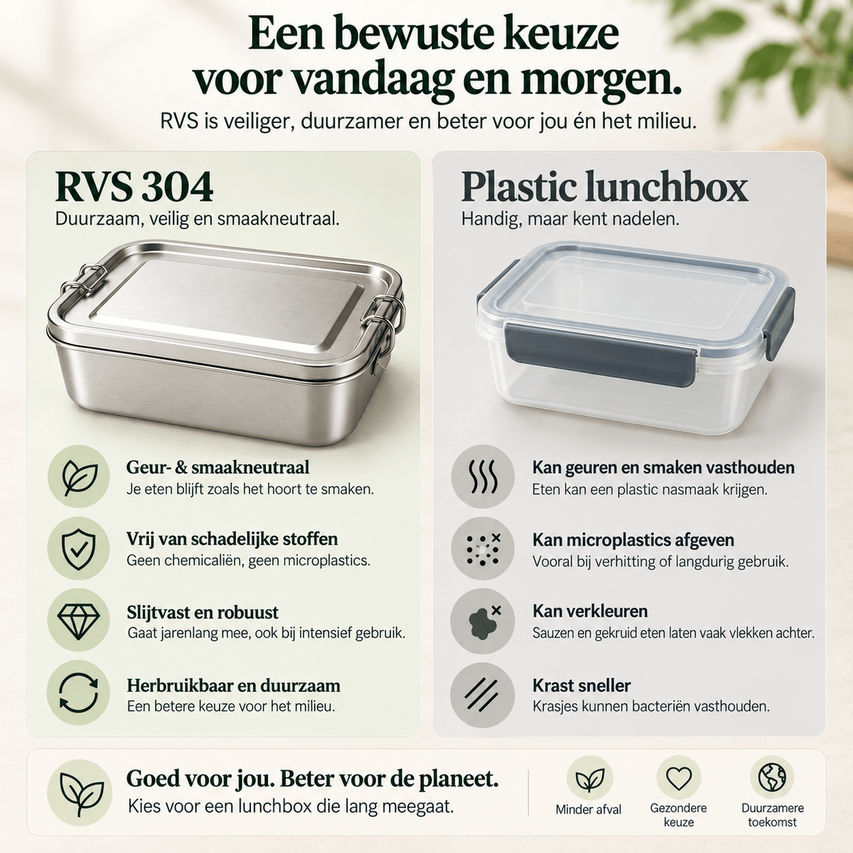 RVS Lunchbox 1400ml - My Green Deal