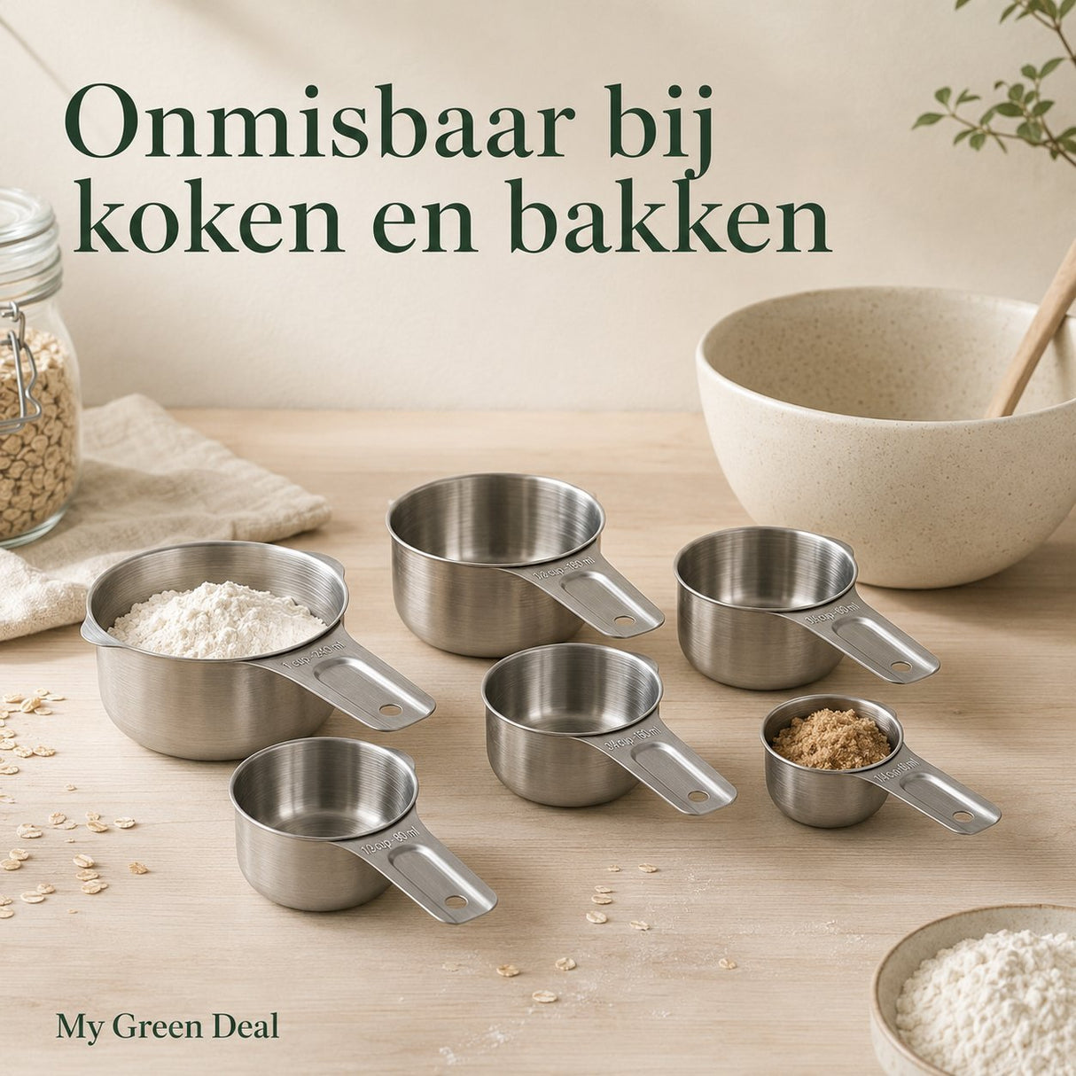 RVS maatbekerset 7 stuks - My Green Deal