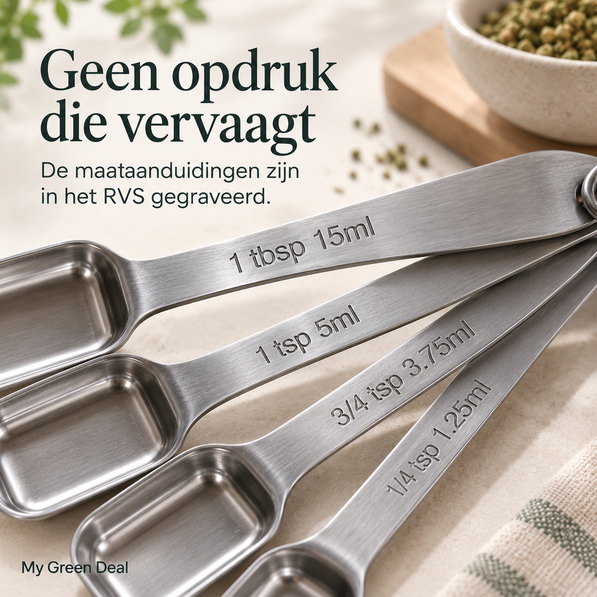 RVS Maatlepels Set 8-delig