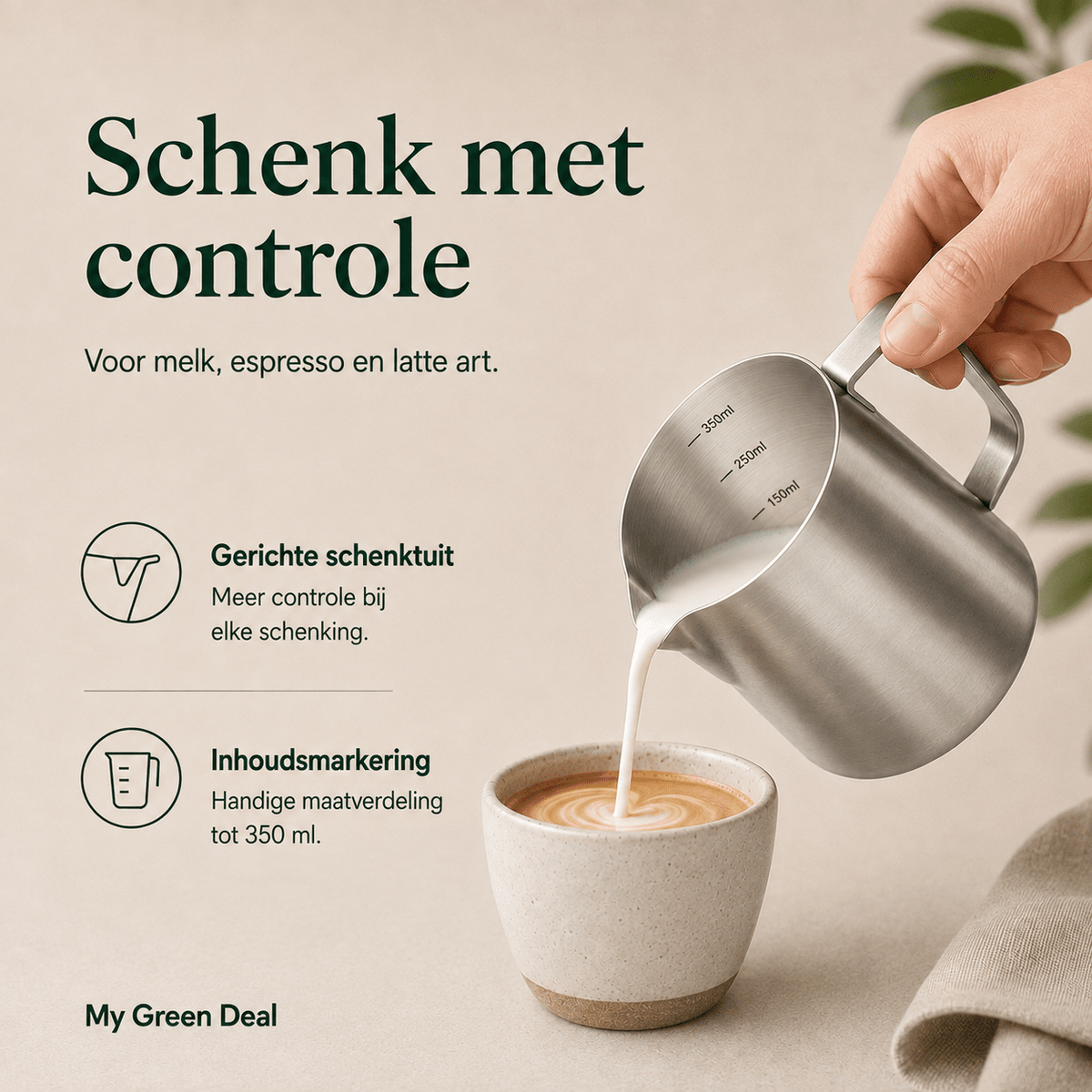 RVS koffiebundel XL - Zilver - My Green Deal