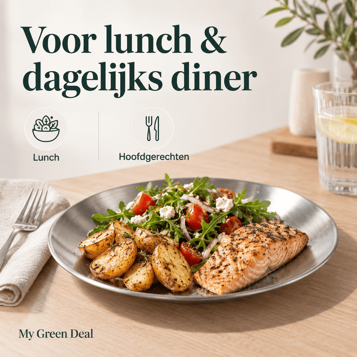 RVS bord enkelwandig 21,5cm - My Green Deal