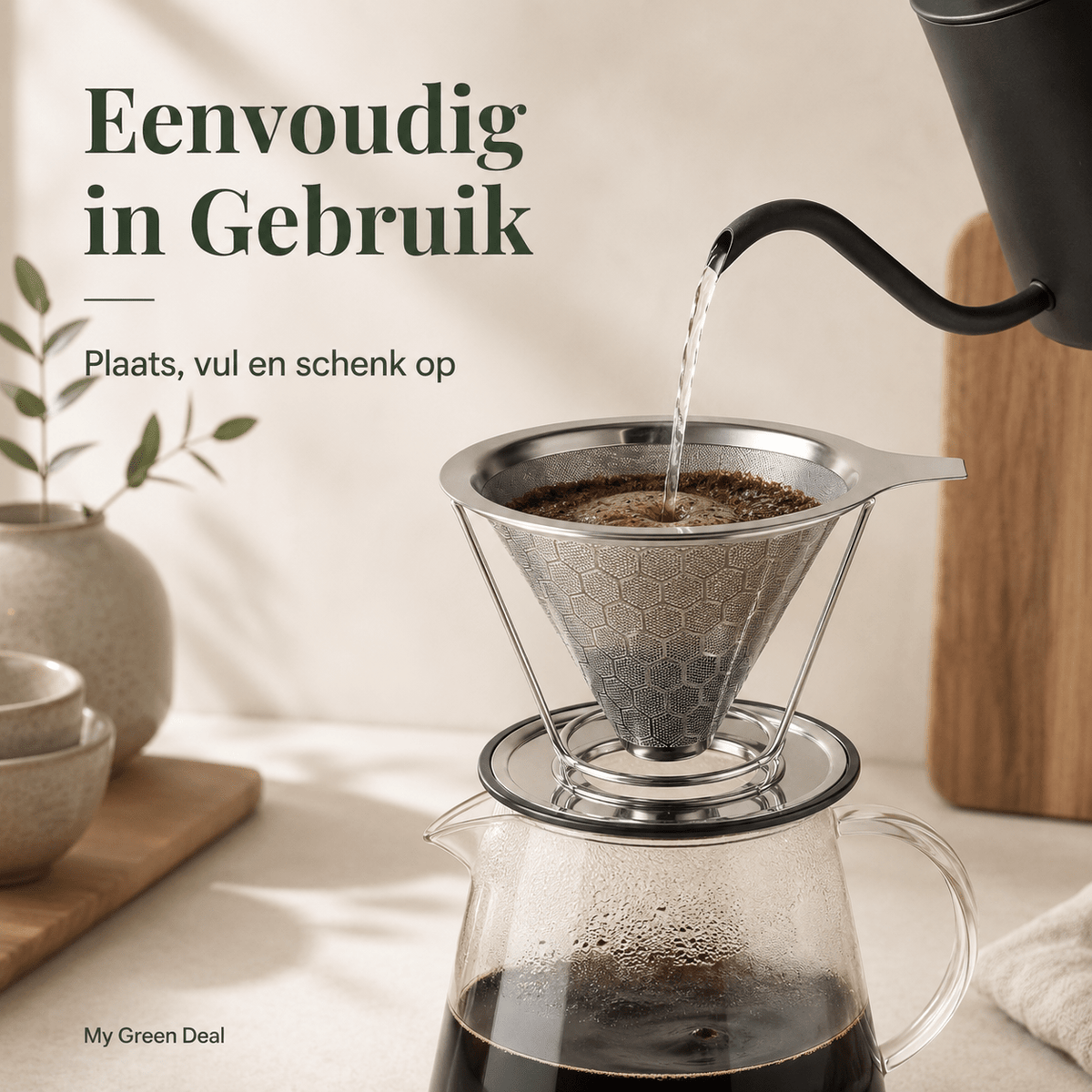 RVS Koffiefilter Herbruikbaar - My Green Deal
