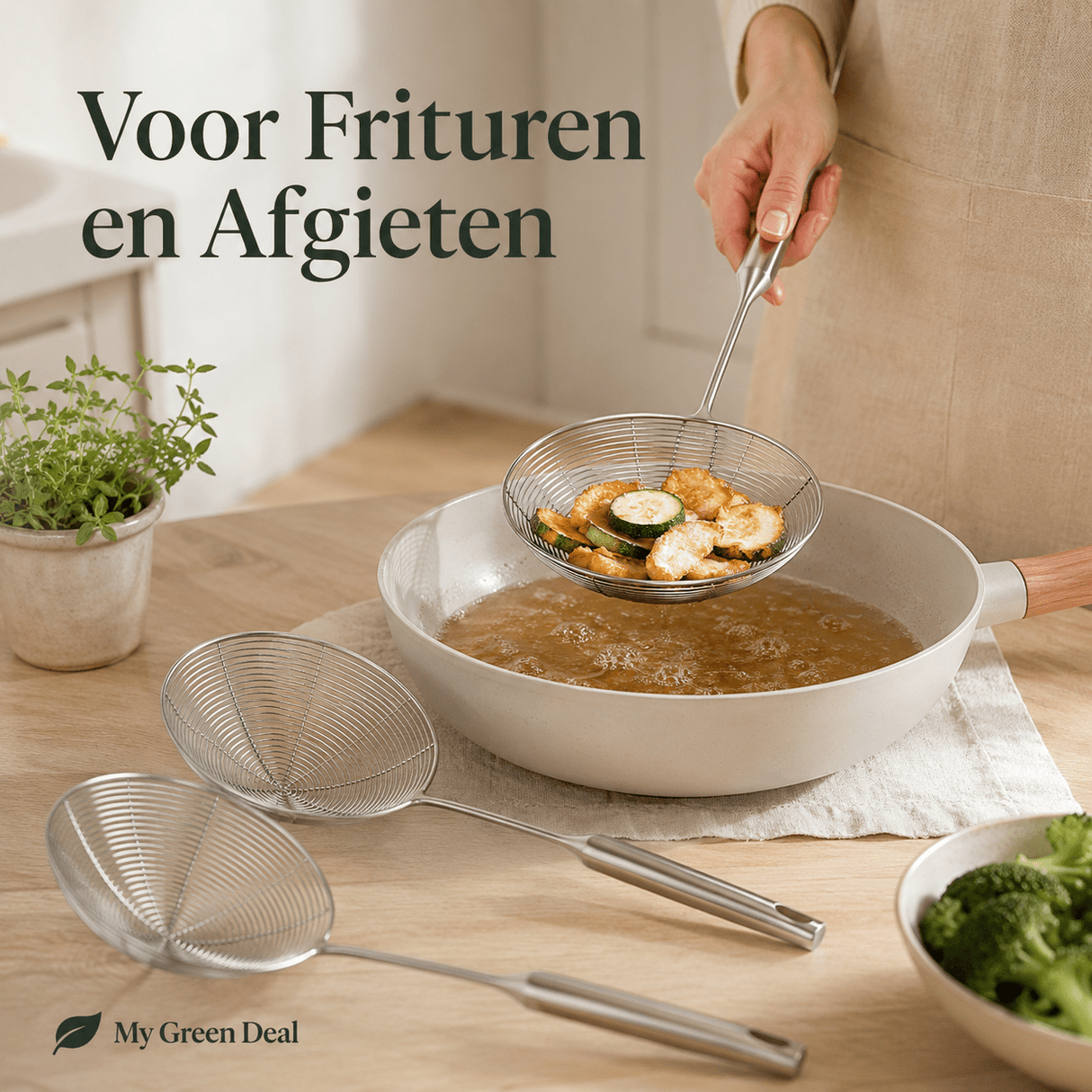RVS Skimmerlepel set van 3 - My Green Deal