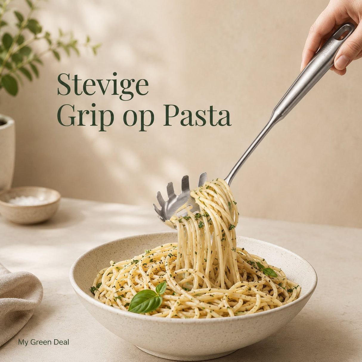 RVS Pastalepel 34 cm - My Green Deal