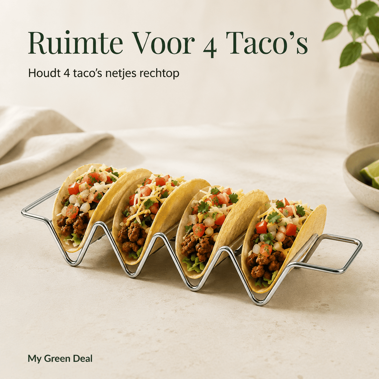 RVS Taco Houder - My Green Deal