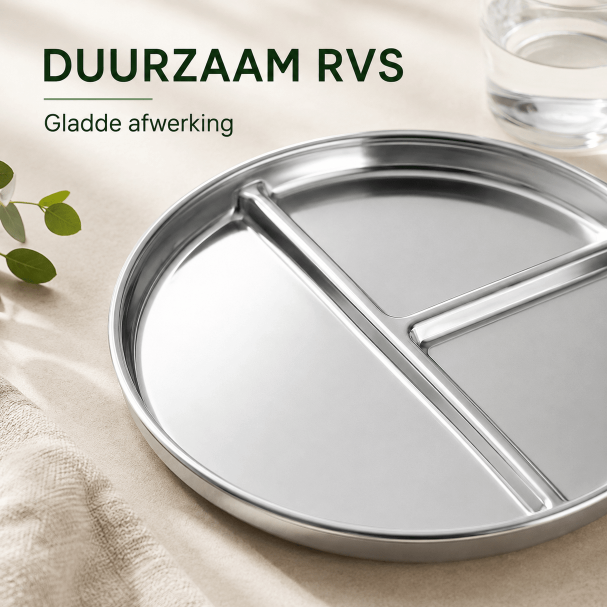 RVS bord met vakjes - My Green Deal