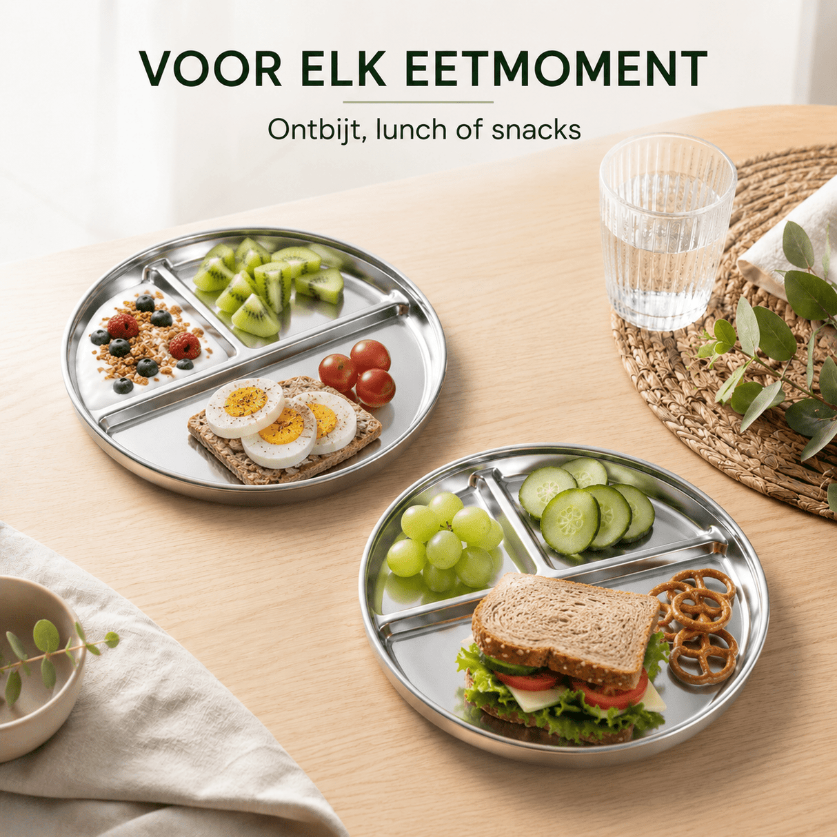 RVS bord met vakjes - My Green Deal