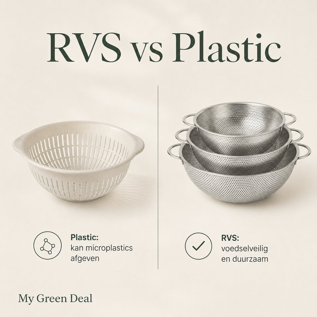 RVS Vergietset 3 stuks - My Green Deal
