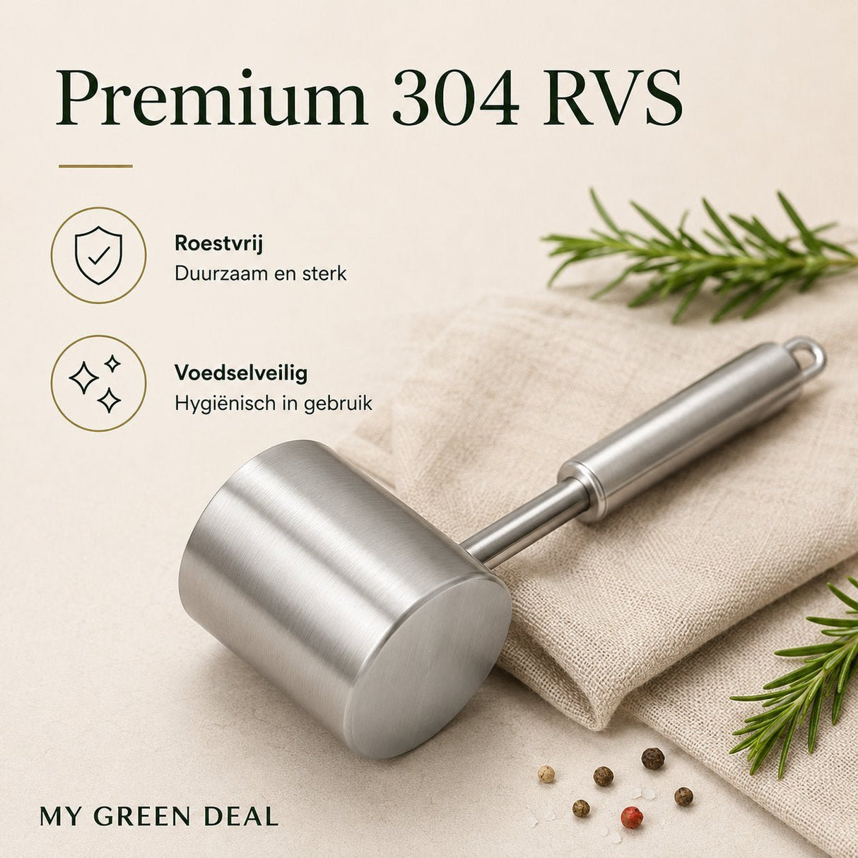 RVS Vleeshamer - My Green Deal